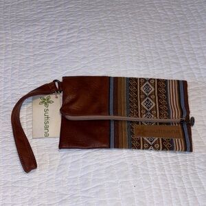 SutiSana Brown and Multicolor Clutch